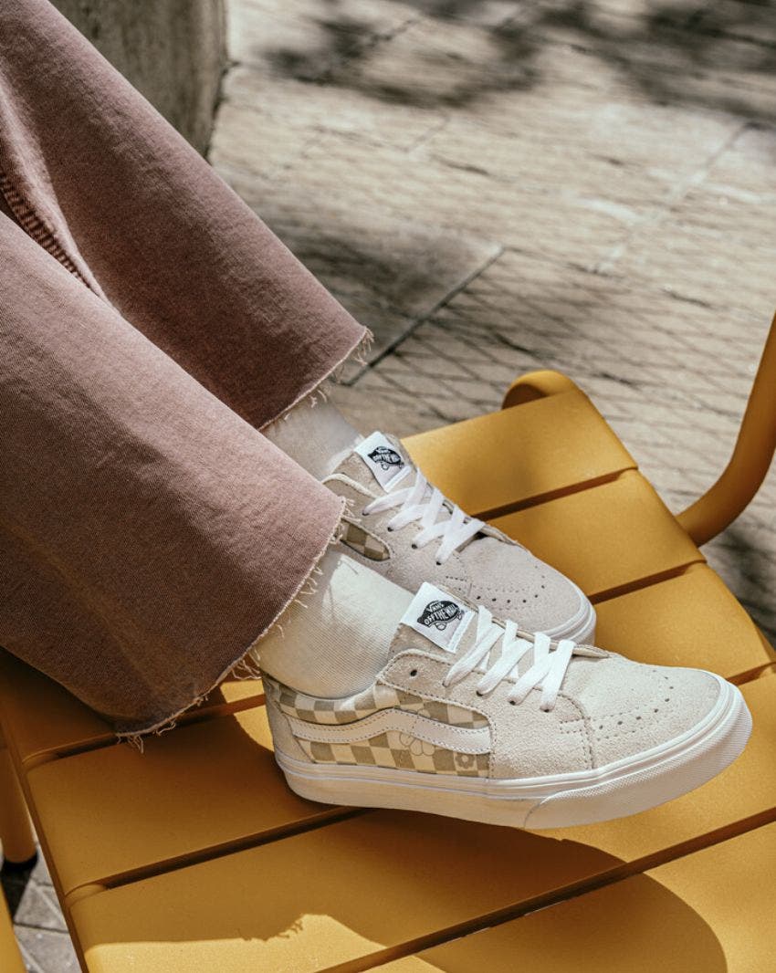 Vans floral marshmallow on sale